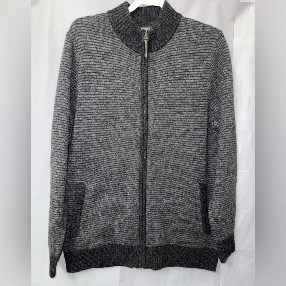 PENDLETON MEN'S SHETLAND COLLECTION FULL-ZIP SWEATER SIZE M